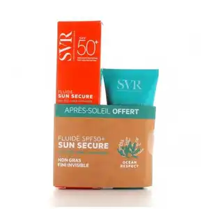SVR Coffret Fluide SPF50+ Sun Secure 50 ml + Après-Soleil 50 ml Offert pas cher
