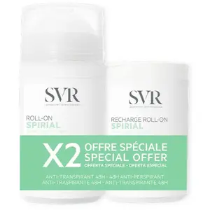 Comparateur de prix : SVR Spirial Déodorant Anti-Transpirant 48H Roll-On 50 ml + Recharge Roll-On 50 ml