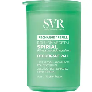 Comparateur de prix : SVR Spirial Roll-on Végétal Déodorant 24H Recharge 50ml