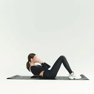 Coussin d'exercices, matelas pour abdominaux - Noir - Vivezen