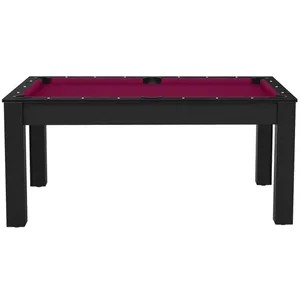 Billard convertible en table à manger - Floride - 6 personnes - noir g...Vendu paramazon