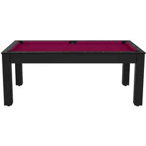 FAUGERES Billard Colorado 8 personnes - 7P - Coloris noir grainé tapis prune pas cher
