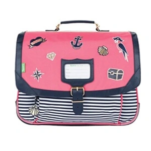 Cartable 35 cm Tann's Les Fantaisies Enora Rose/Bleu marine pas cher