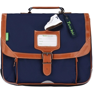 Comparateur de prix : Cartable - Tann's - Les Incontournables - 35 cm - Polyester recyclé - Bleu marine