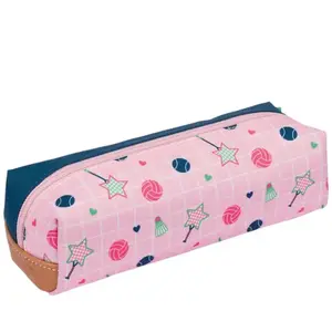 Trousse simple Les Fantaisies Caroline Vert et Rose