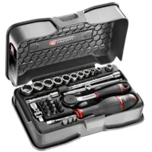 Comparateur de prix : Facom Coffret Douille 1/4 6 pans mm R.161B FACOM 31 pièces - R.161-5P6
