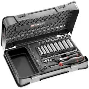 Comparateur de prix : Coffret douilles 1/4'' 6 pans métriques 46 pièces - FACOM - R.2BLPB
