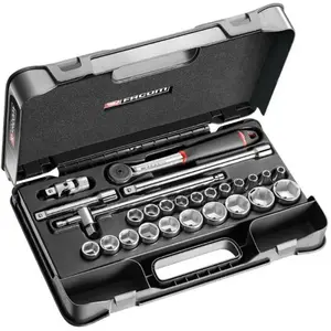 Comparateur de prix : Coffret à douilles FACOM 1/2'' 6 pans métriques 26 pièces S.161-4P6PB
