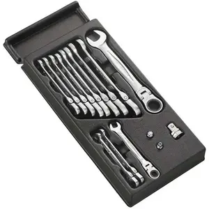 Comparateur de prix : FACOM Module servante 12 clés mixtes à cliquet articulées +3 adap. module servante 12 clés mixtes à cliquet articulées +3 adap. 1 jeu(x) de 12 pièce(s) - fa