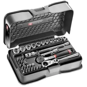 Comparateur de prix : Coffret douilles 1/4 6 Pans métriques FACOM 37 pièces - R.161-6P6HXPB