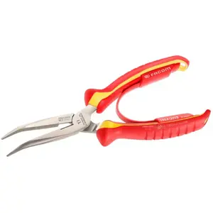 Pince demi-ronde bec longs isolée 1000V 200mm - FACOM - 195A.20VE