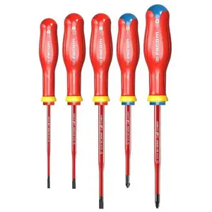 Comparateur de prix : Jeu de tournevis Facom vde Pozidriv, fendu 5 pièces, esd ( Prix pour 1 )