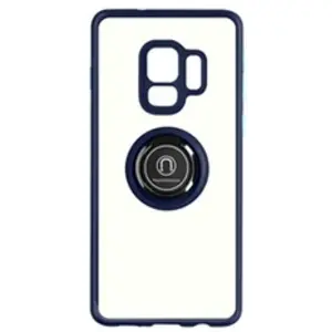 Comparateur de prix : Avizar Coque pour Samsung Galaxy S9 Bi-matière Bague Métallique Support Vidéo bleu
