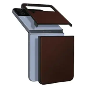 Comparateur de prix : Avizar Coque pour Samsung Galaxy Z Flip 4 Cuir Résistant Elégant Contour Rigide Fine Marron