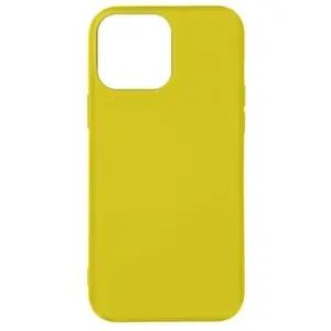 Avizar Coque pour iPhone 14 Pro Silicone Semi-rigide Finition Soft-touch Fine jaune pas cher
