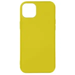 Avizar Coque pour iPhone 14 Silicone Semi-rigide Finition Soft-touch Fine jaune pas cher