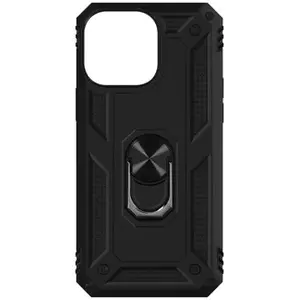 Avizar Coque pour iPhone 14 Pro Antichoc Bi-matière Bague Support Vidéo noir pas cher