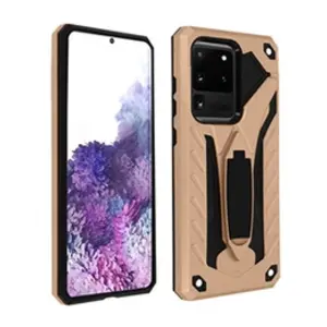 Comparateur de prix : Avizar Coque pour Samsung Galaxy S20 Ultra Bi-matière Antichoc Béquille Support Rose Gold