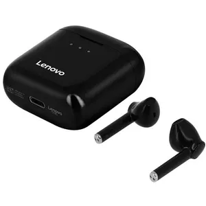 Non communiqué Écouteurs Bluetooth 5.0 Réduction du Bruit Contrôle Tactile TWS Lenovo QT83 Noir pas cher