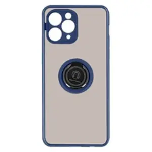 Comparateur de prix : Avizar Coque IPhone 11 Pro Bi-matière Bague Métallique Support bleu nuit