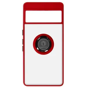 Comparateur de prix : Avizar Coque pour Google Pixel 7 Pro Bi-matière Bague Métallique Support Vidéo Rouge