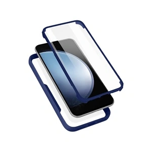 Avizar Coque pour iPhone 14 Plus Antichoc Dos Plexiglas et Avant Polymère Contour bleu pas cher