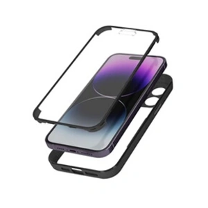 Comparateur de prix : Avizar Coque pour iPhone 14 Pro Antichoc Dos Plexiglas et Avant Polymère Contour noir