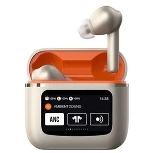 Non communiqué Écouteurs TWS EKO LCD ANC Bluetooth 5.3 - Modèle Astra - Coloris Crème pas cher