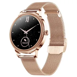Montre Connectée 5.0 Avec Capteur Cardiaque Et Bracelet Milanais Dorée