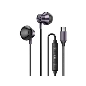 Linq Ecouteurs Intra USB-C Aimantés Musique et Appels Mains Libres Gris pas cher