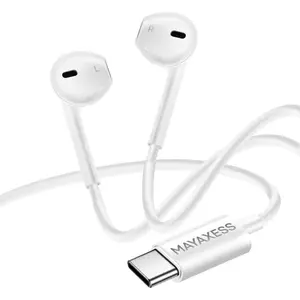 Comparateur de prix : Mayaxess, écouteurs USB-C avec microphone pour iPhone 17, blanc
