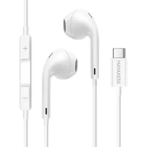 Comparateur de prix : Mayaxess Écouteurs Filaires USB-C pour iPhone 17 Air avec Microphone i...