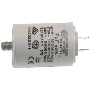 Comparateur de prix : CONDENSATEUR PERNAMENT 7 MF 450 V POUR SECHE LINGE CANDY - 9010318