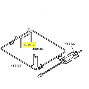 Support ar tourne broche pour four cuisiniere Siemens 00490917 pas cher