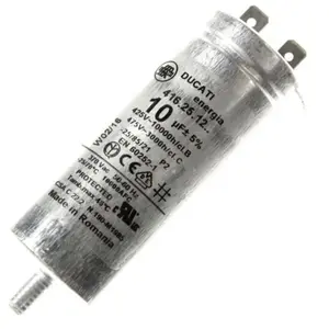 Whirlpool Condensateur 10mF 450V (481981729147, C00770241, 481010743850) Sèche-linge aeg, altus, ariston hotpoint, arthur martin, arthur martin electrolux,