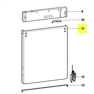 Facade de porte zinc pour lave vaisselle Scholtes C00256855 pas cher