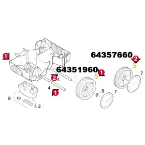 Kärcher Karcher Roue Seule Ø 180 Longueur Essieu 377 M/m Pour Nettoyeur Haute-pression - 64351960 pas cher