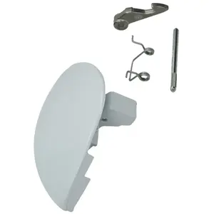 Indesit C00075323. POIGNEE COMPLETE PORTE BLANCHE pas cher