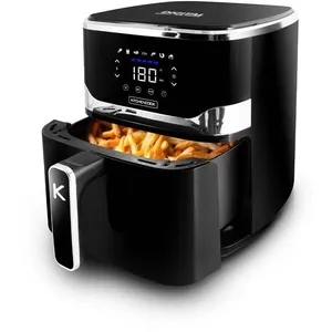 Comparateur de prix : KITCHEN COOK Friteuse à Air Noire 5,5l Avec 1 Bac Et 7 Programmes Airmed55 De