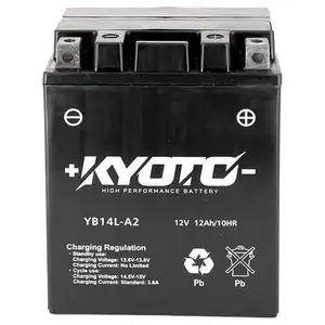 Comparateur de prix : Batterie Kyoto pour Moto Aprilia 350 ETX 1986 YB14L-A2 / 12V 14Ah
