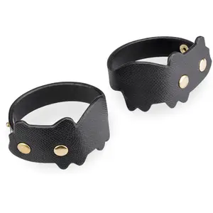 LOVE AND VIBES Bracelets de poignets BDSM en similicuir chat