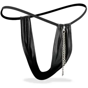 String brillant avec chaînes en métal pas cher