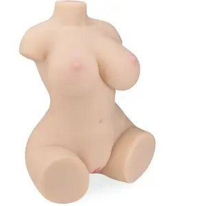 Poupée sexuelle buste masturbateur vagin va-et-vient et seins en gel B... pas cher