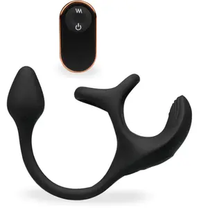 LOVE AND VIBES Triple cockring avec masseur de testicules et plug anal FastVendu parlove-and-vibes