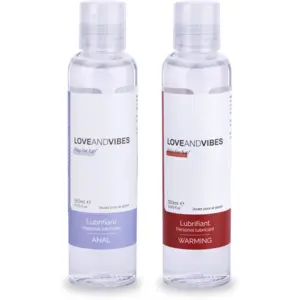 Duo de lubrifiants anal et hot LOVE AND VIBES 150ml pas cher