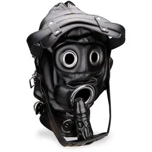 LOVE AND VIBES Cagoule BDSM avec masque et gag-ball gode 10,0cm
