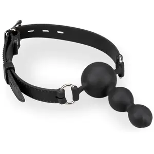 Gag-ball en silicone avec plug 6,0cm