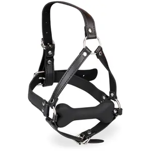 LOVE AND VIBES Bâillon harnais avec os en silicone 12,3cm Puppy Play Kinky