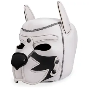 LOVE AND VIBES Cagoule de chien en néoprène avec moustache Puppy Play Kinky