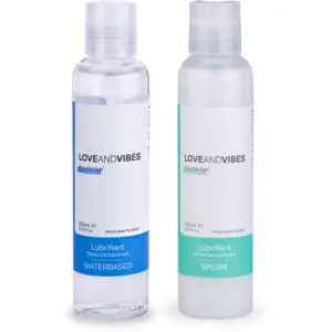Duo de lubrifiants LOVE AND VIBES Sensation et Sperm 150ml pas cher